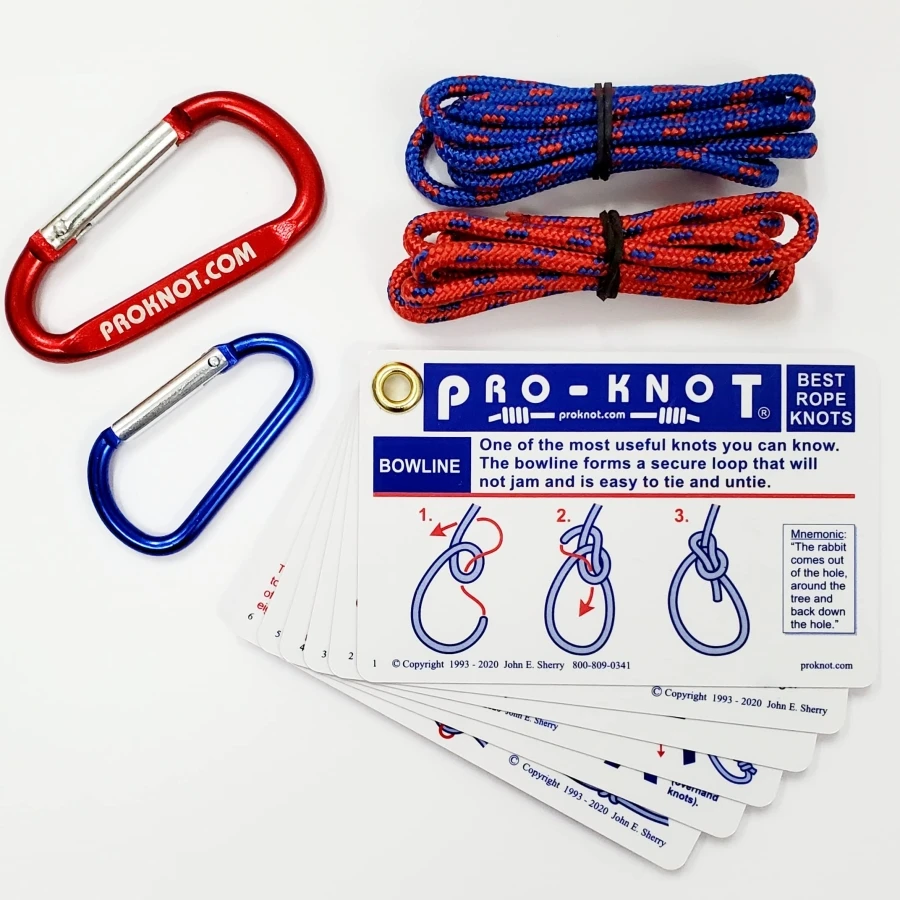 Knot Tying Practice Kit Pocket-Size Rehearse Hand Ties New2023